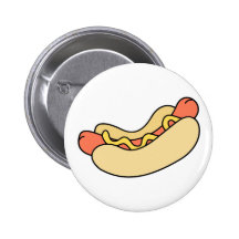 Hot Dog Pinback Buttons