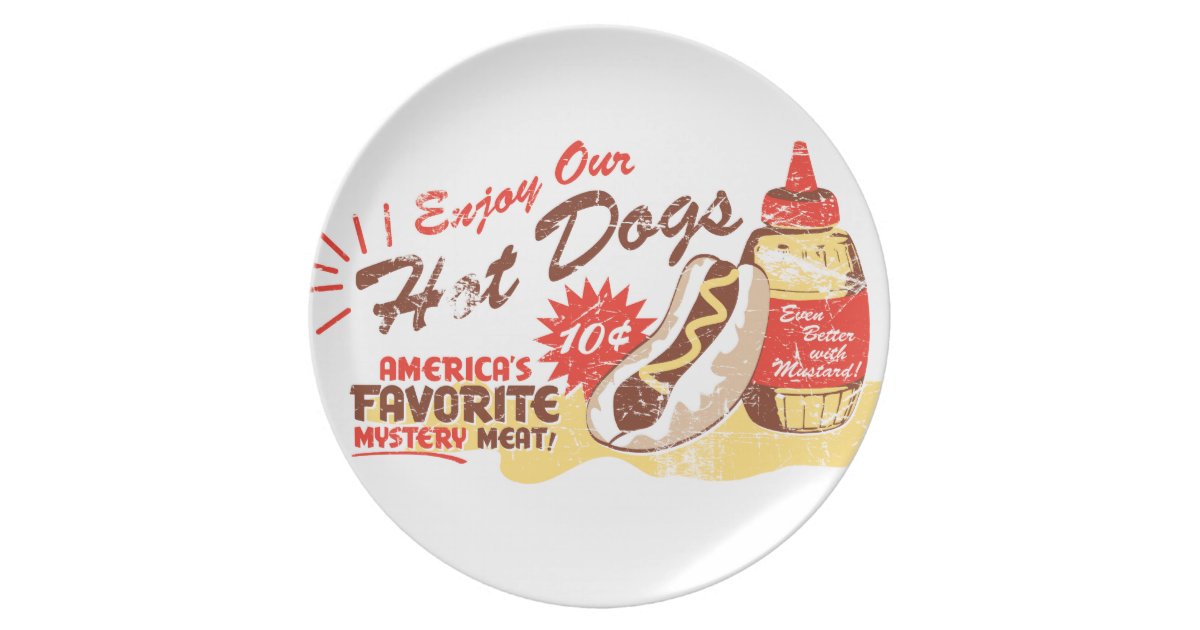 Hot Dog Plate Zazzle