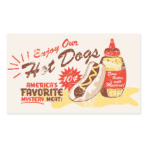Hot Dog Rectangle Stickers