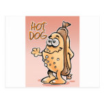 Hot Dog waving Post Cards