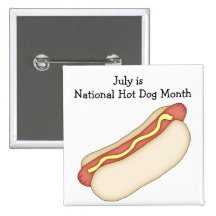 Hot Dog with Mustard Button