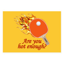 Hot Enough Flaming Ping Pong Business Card Templates