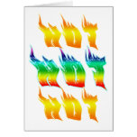 HOT FLAMING WORD cards