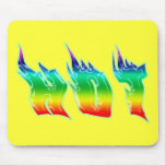 HOT FLAMING WORD mousepads