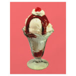 Hot Fudge Sundae Retro Ice Cream Flyer