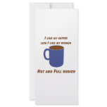 Hot & Full bodied! Coffee like women tees & gifts rack cards