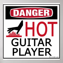 Hot Guitar Player Posters