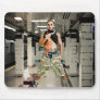 Hot Guy in Subway Station Oil Painting Mousepad