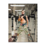 Hot Guy in Subway Station Oil Painting Post Cards