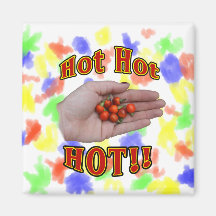 Hot Hot HOT Cascabel Peppers in Hand Magnets