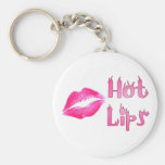 HOT HOT HOT LIPS by SHARON SHARPE Keychain