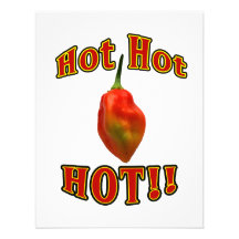 Hot Hot HOT Single Habanero Pepper Custom Invitations