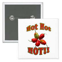 Hot Hot HOT Star Habanero Peppers Buttons