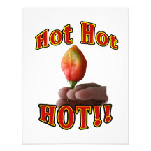 Hot Hot HOT Upright Habanero Pepper in Hand Personalized Announcement