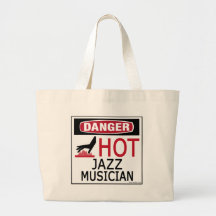 Hot Jazz Musician Canvas Bags