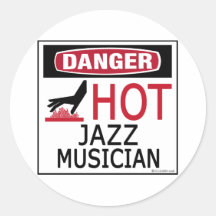 Hot Jazz Musician Sticker