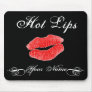 "Hot Lips" In Black Mousepad