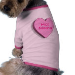 Hot Mama Valentine Pink Candy Heart Dog Shirt pet clothing