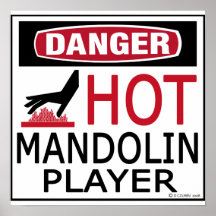 Hot Mandolin Player Poster
