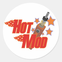 Hot Mod Round Stickers