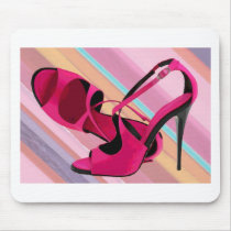Hot Momma Hot Pink Pumps Mouse Pads