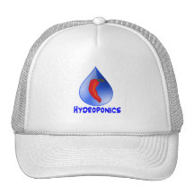 Hot pepper blu drop blue text hydroponicse mesh hats