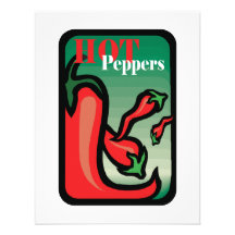 Hot Pepper Text Graphic two chilis Personalized Announcement