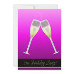 Hot Pink 21st Birthday Party Invitations