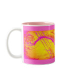 Hot pink abstract art mug