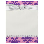 hot pink and deep purple pretty damask pattern flyers