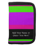Hot Pink and Purple Tonal Stripes Modern Design Organizers