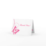 Hot Pink and White Butterfly Thank You cards