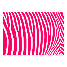 Hot Pink and White Zebra Print Business Card Templates