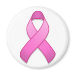 Hot Pink Awareness Ribbon Magnet