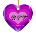 hot pink BFF Christmas Ornaments