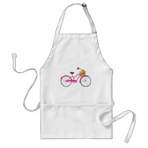 Hot PInk Bicycle with Oranges Aprons