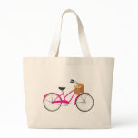 Hot PInk Bicycle with Oranges bags
