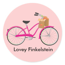 Hot PInk Bicycle with Oranges Stickers