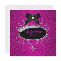 Hot Pink Black Zebra Bachelorette Party