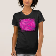 Hot Pink Blue Paisley Print Summer Fun Girly Patte Shirts