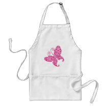 Hot Pink Butterfly Aprons