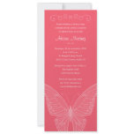 Hot Pink Butterfly Quinceanera Invitations