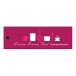 Hot Pink Catering Business Product Hang Tag Label business cards