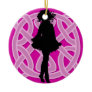 Hot Pink Celtic Dancer Ornament