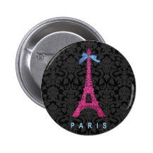 Hot Pink Eiffel Tower in faux glitter