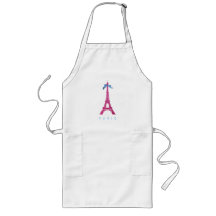 Hot Pink Eiffel Tower in faux glitter Aprons