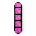 Hot Pink Funky Retro Pattern. Custom skateboards