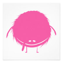 hot pink fuzzy duzzle monster custom announcements