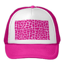 Hot pink giraffe pattern hats