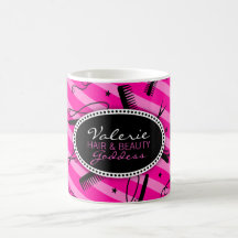 Hot Pink Hair & Beauty Coffee Mugs